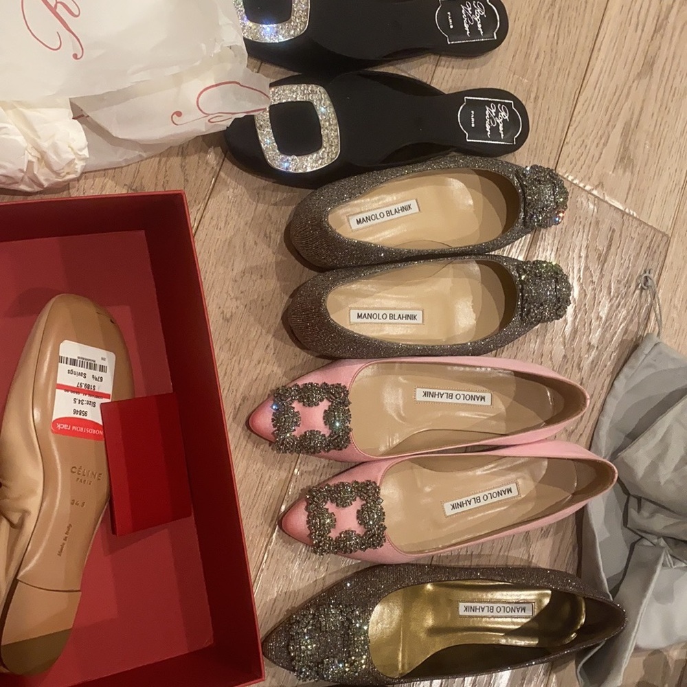 Céline Nude Ballerina Flat. size 34.5 Brand New